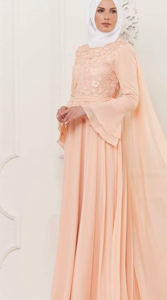 Dress Evening Peach