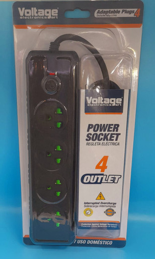 POWER SOCKET 4 OUTLET VOLTAGE GTB-02 - A. Ally & Sons