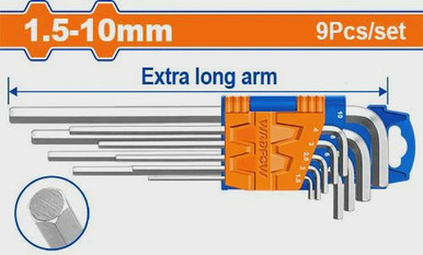 ALLEN KEY SET 9PCS WADFOW 1.5-10MM WHK1292 - A. Ally & Sons