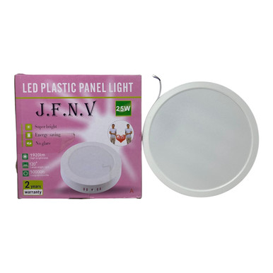 LIGHT LED PANEL 25W J.F.N.V ROUND WHITE SURFACE 6500K 85-265V - A. Ally ...