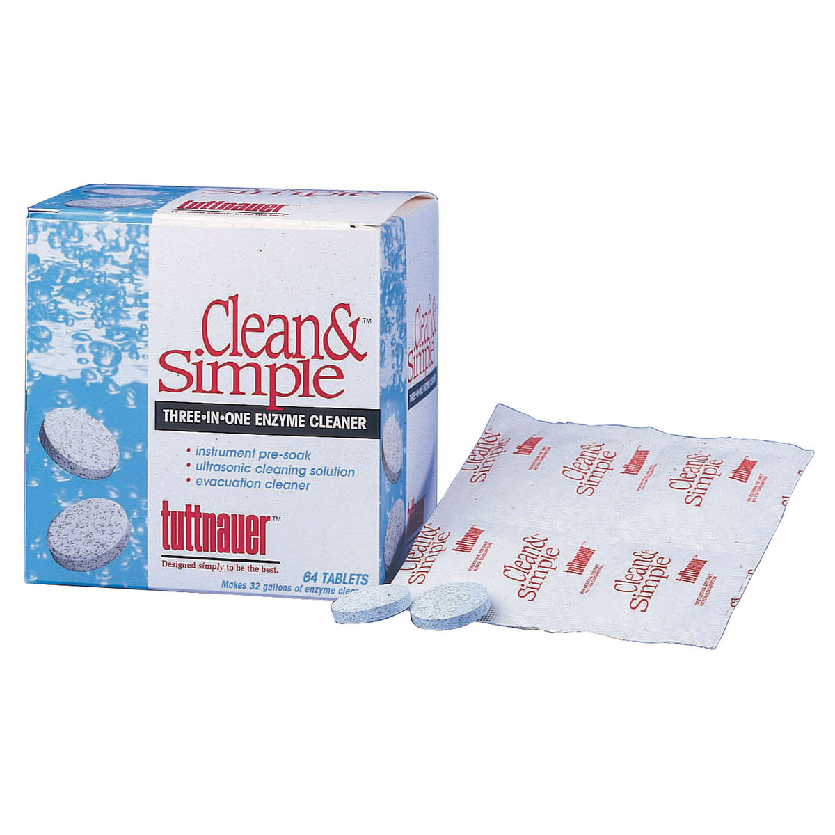 Tuttnauer Clean & Simple Ultrasonic/Enzymatic Tablets