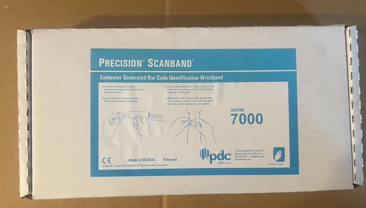 Precision Dynamics Scanband Bar Code Id Bands