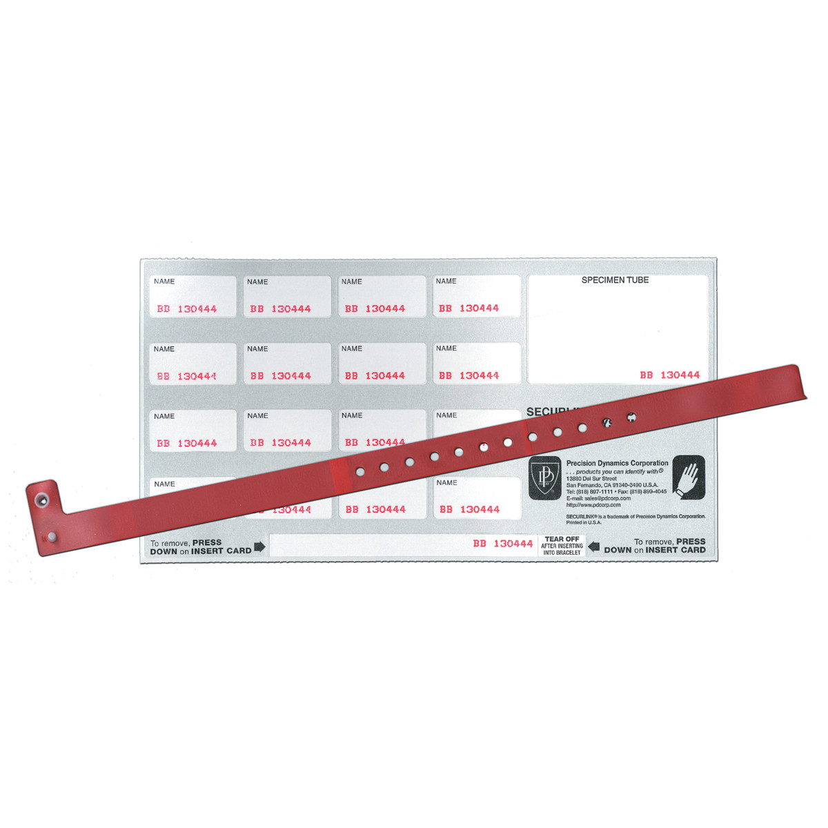 Precision Dynamics Securlink Blood Recipient System