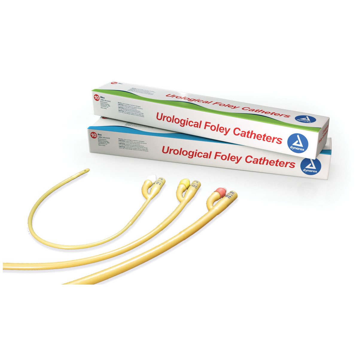 Dynarex Foley Catheters, Latex, Silicone Coated, Sterile