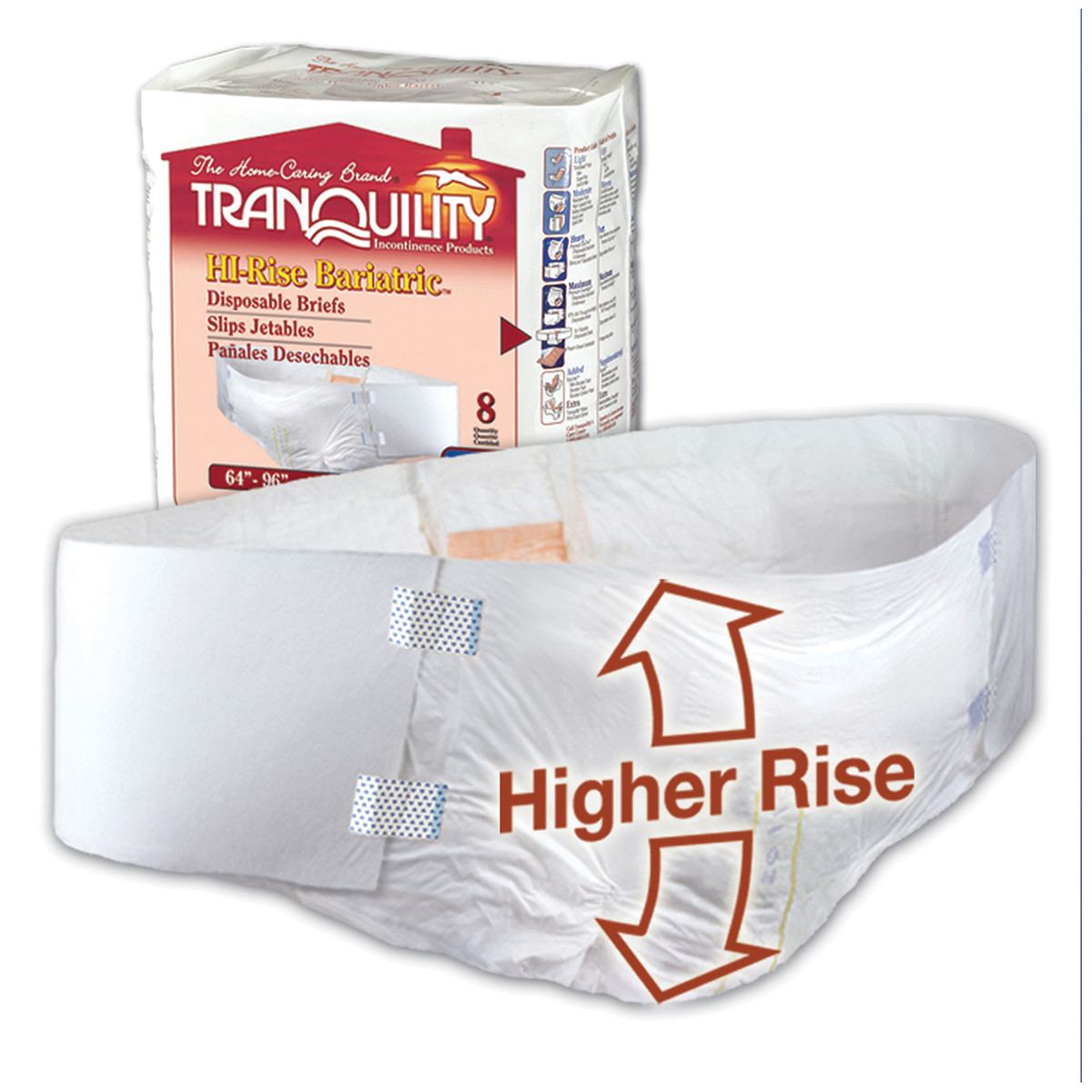 Principle Business Tranquility Hi-Rise Bariatric Briefs