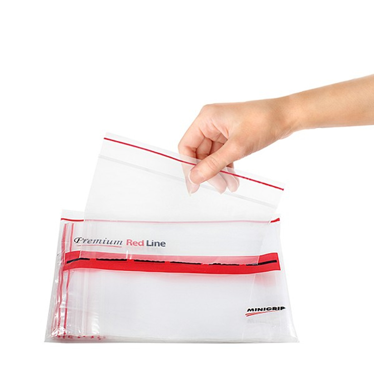 Medegen Minigrip Red Line Zip Closure Bags