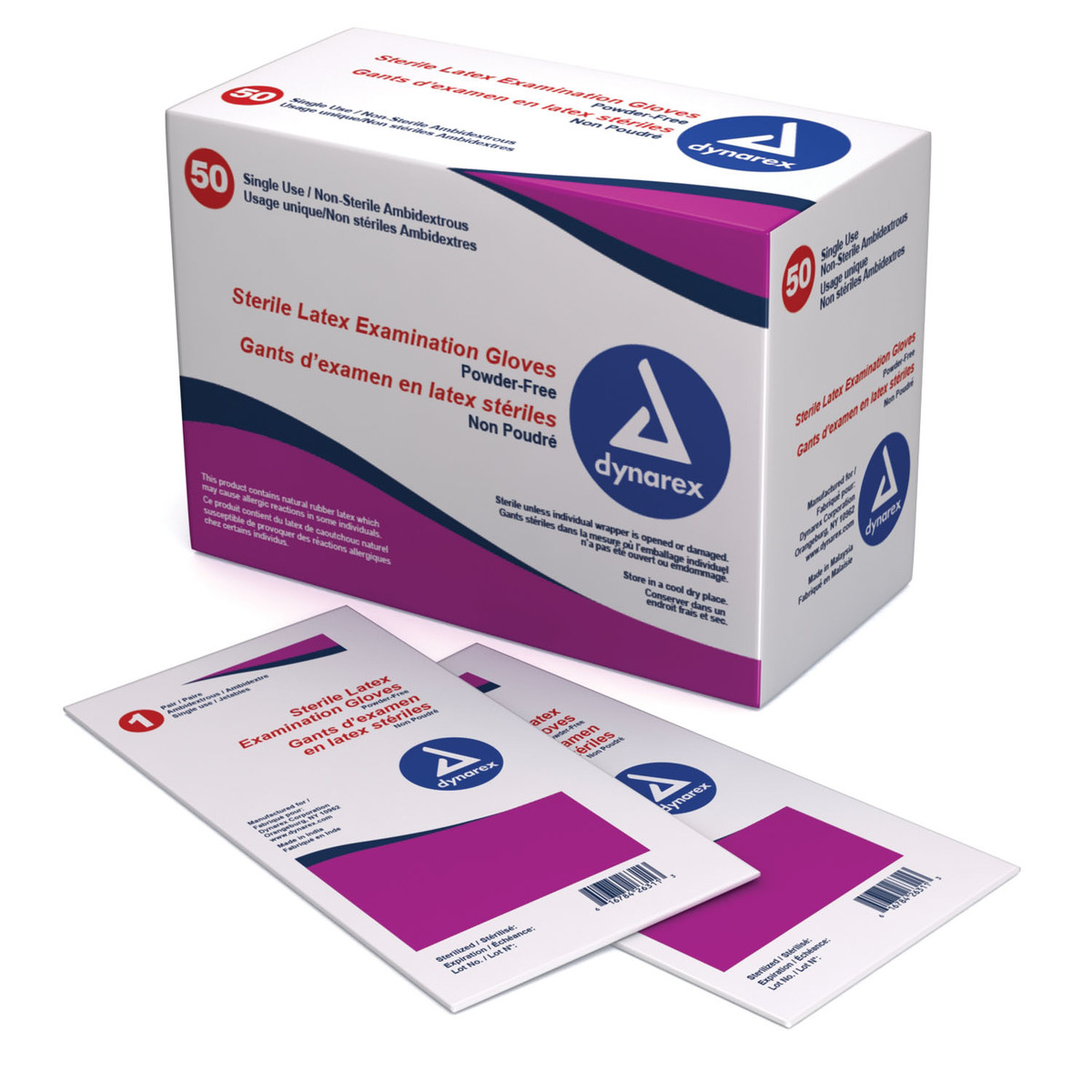 Dynarex Latex Exam Powder Free Gloves