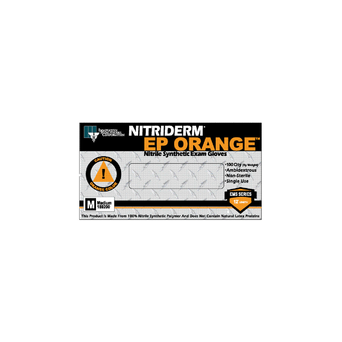 Innovative Nitriderm Ep Orange Powder-Free Exam Gloves (10137_189100)