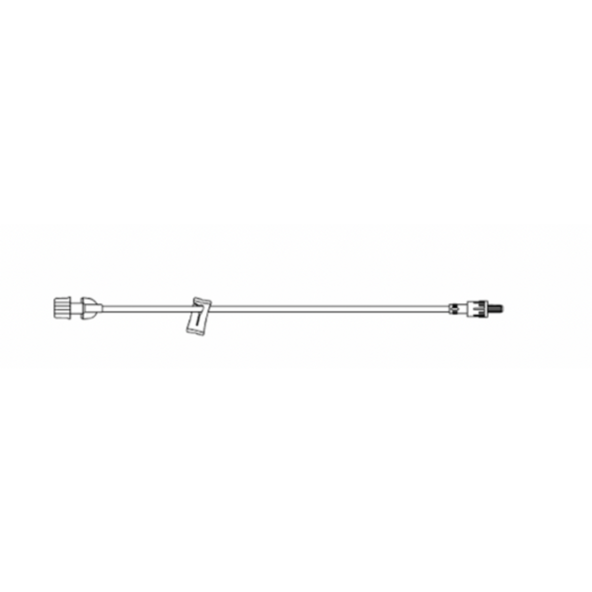 Amsino AmSafe Standard Bore Tubing IV Extension Set, with Female Luer Lock,  Pre-Pierced Y-Site