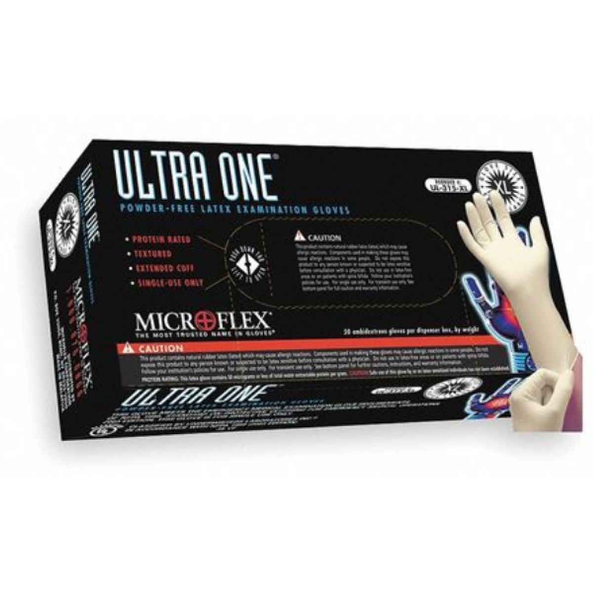 Ansell Microflex Ultra One Extended Cuff Latex Exam Gloves