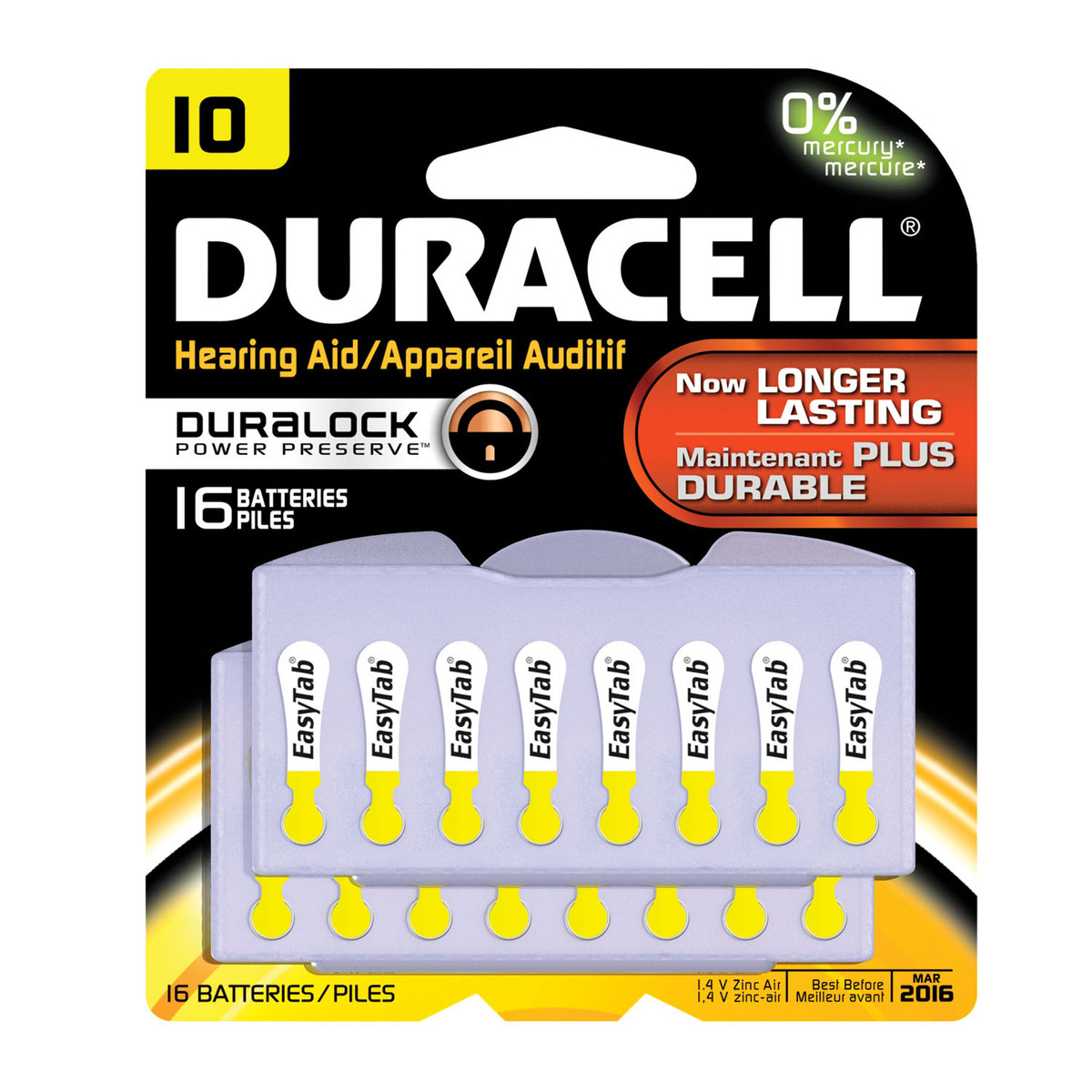 Duracell® Hearing Aid Battery (10137_DA10B16)