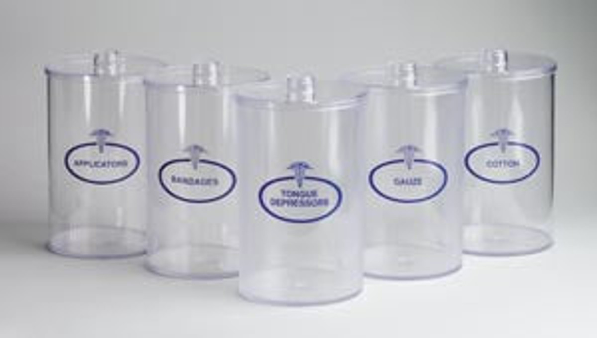 Dukal Tech-Med Clear Plastic Sundry Jars