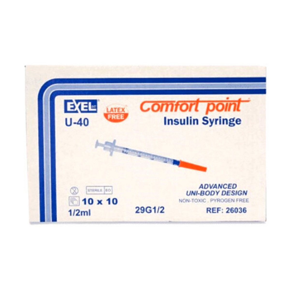 Exel Pet Insulin Syringes, Comfort Point, U-40