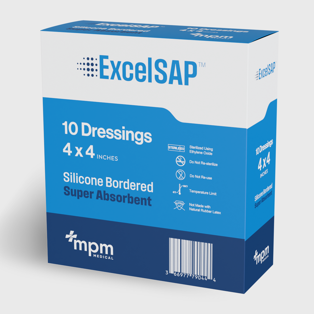 Mpm Medical Excelsap Super Absorbent Silicone Dressing
