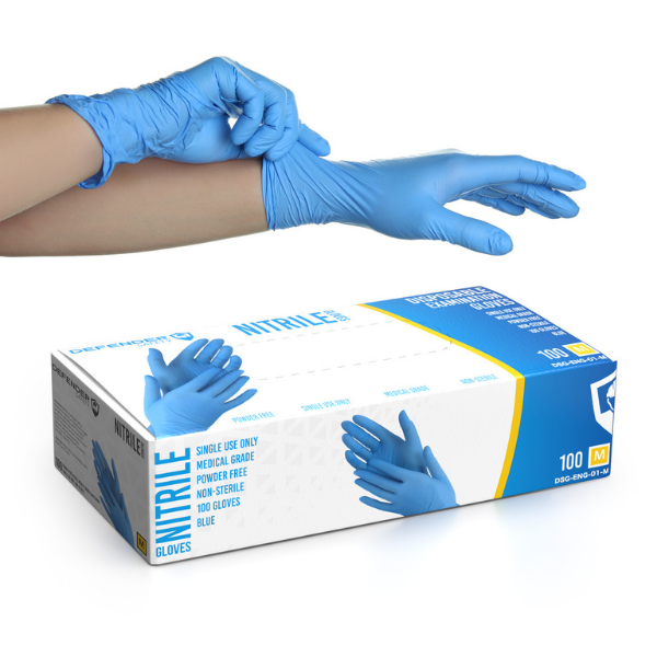 Blue Nitrile Medical Gloves, ChemoRated, PowderFree