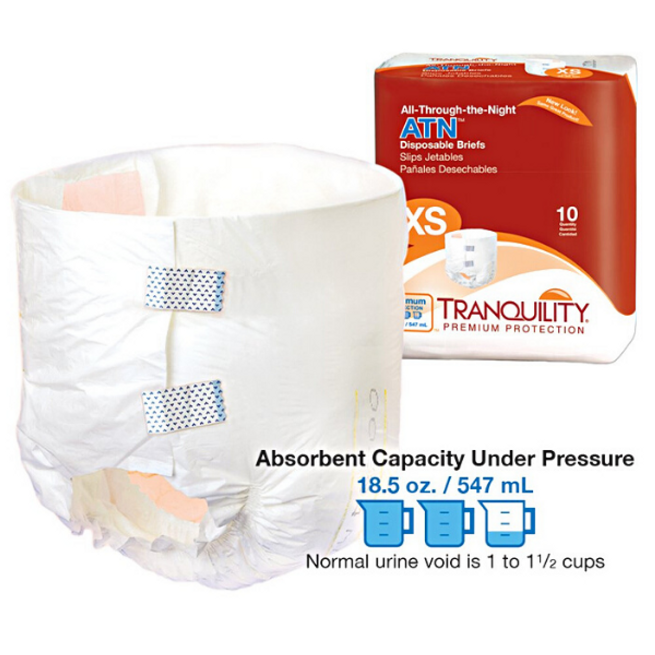 Principle Business Tranquility All Through The Night Disposable Briefs