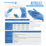 Blue Nitrile Medical Gloves, Chemo-Rated, Powder-Free