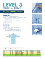 Level 3, Non-Sterile, Disposable Isolation Gowns