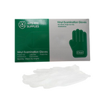 WTS Clear Vinyl Exam Gloves, Latex & Powder-Free, 4ml, Medium