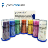 PlastCare Micro Applicator Brush Dental, Fine, Yellow