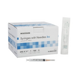 McKesson Syringe with Hypodermic Needle McKesson Thin Wall NonSafety