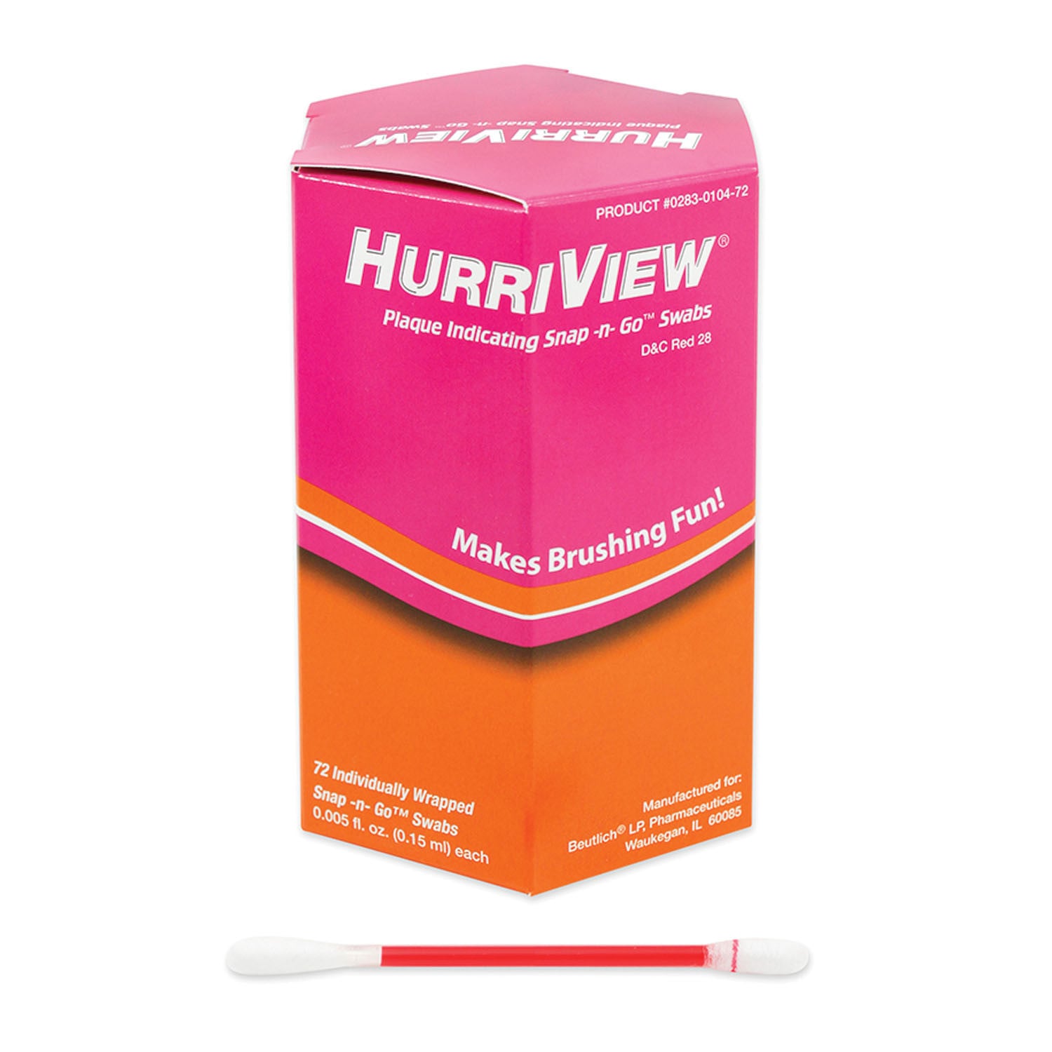 Beutlich Hurriview Plaque Indicating Snap -N- Go Swabs