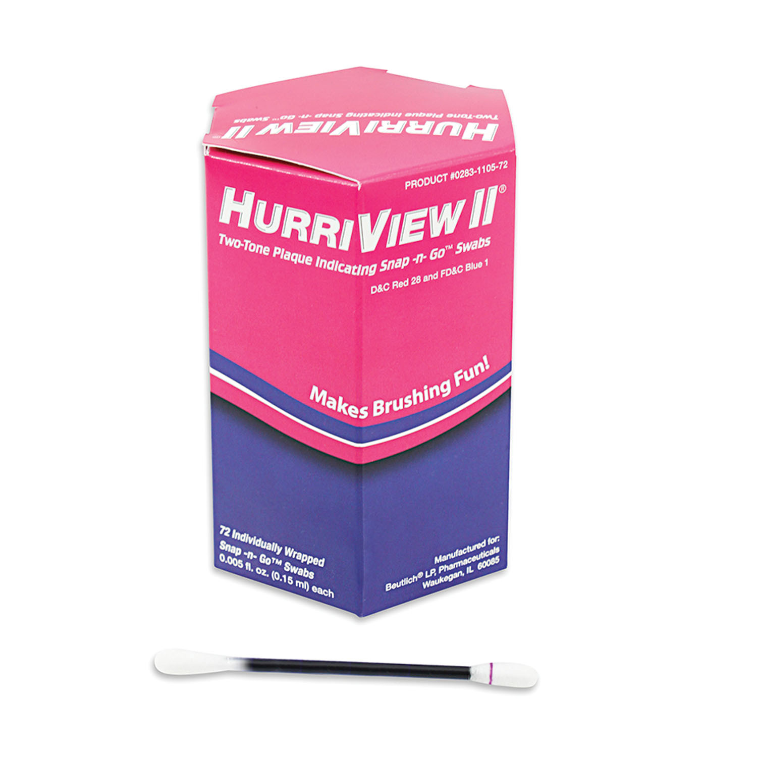 Beutlich Hurriview Ii Two-Tone Plaque Indicating Snap -N- Go Swabs