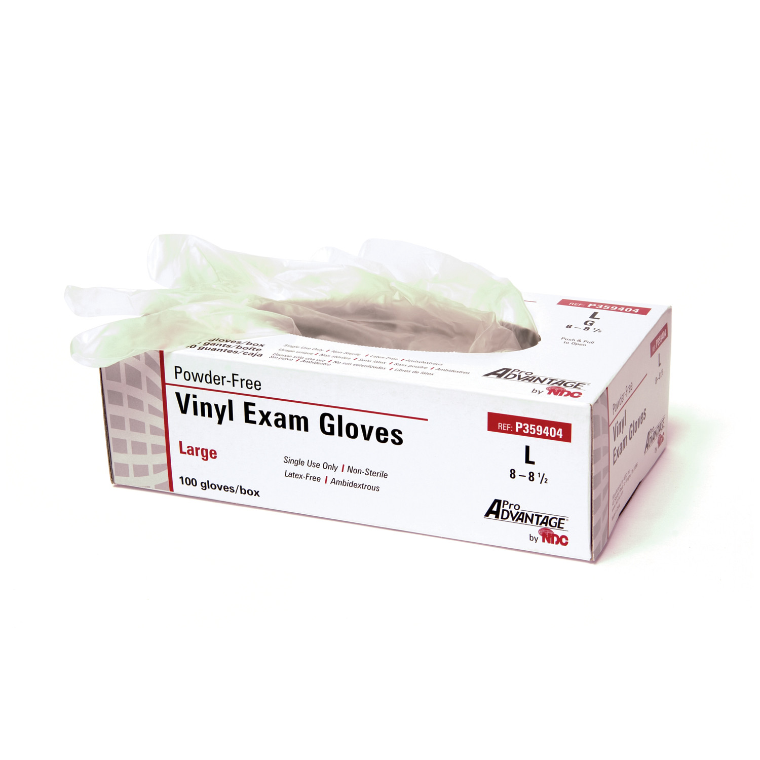 Pro Advantage Vinyl Powder-Free Exam Gloves