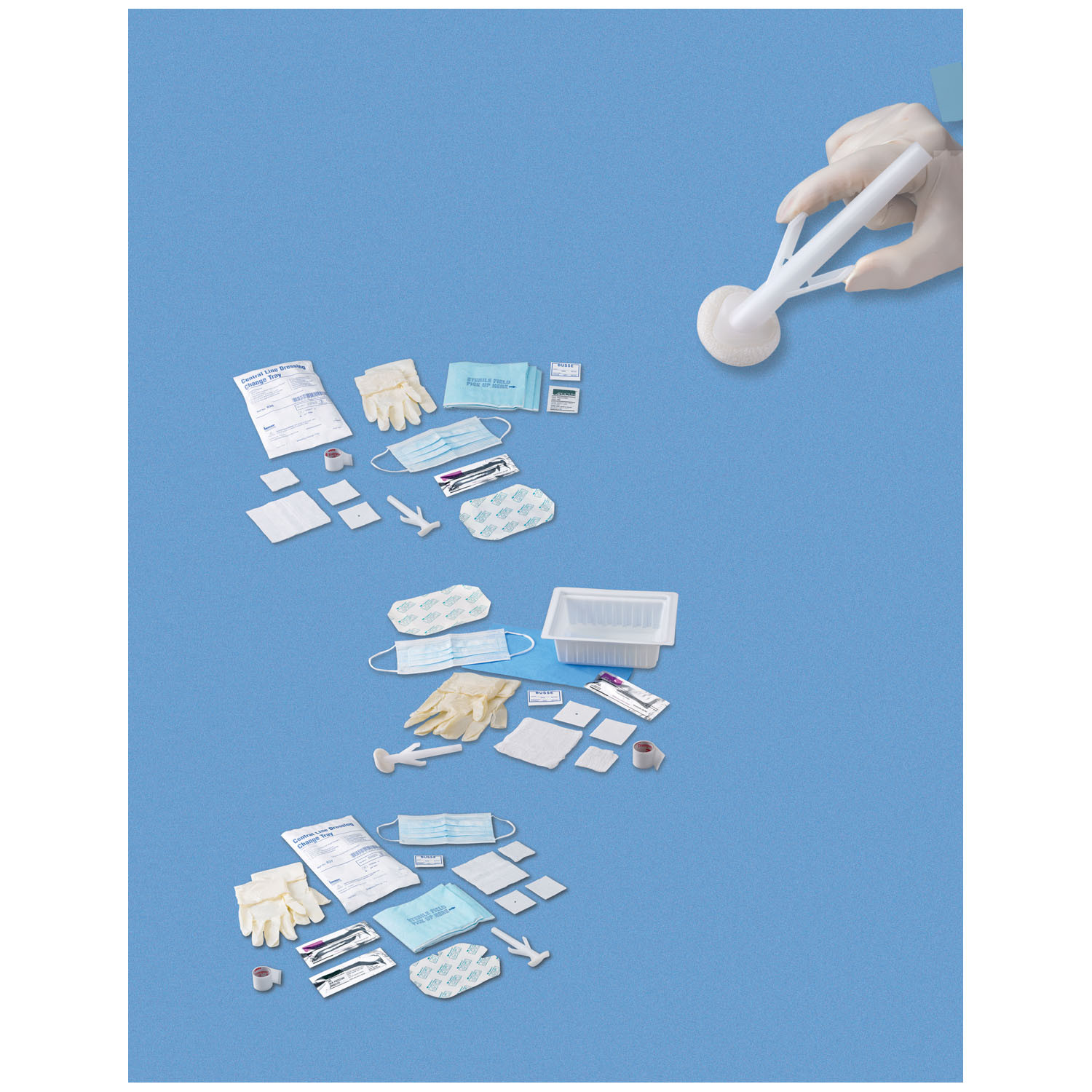Busse Central Line Kit With Chloraprep One-Step Applicator & Tegaderm Dressing