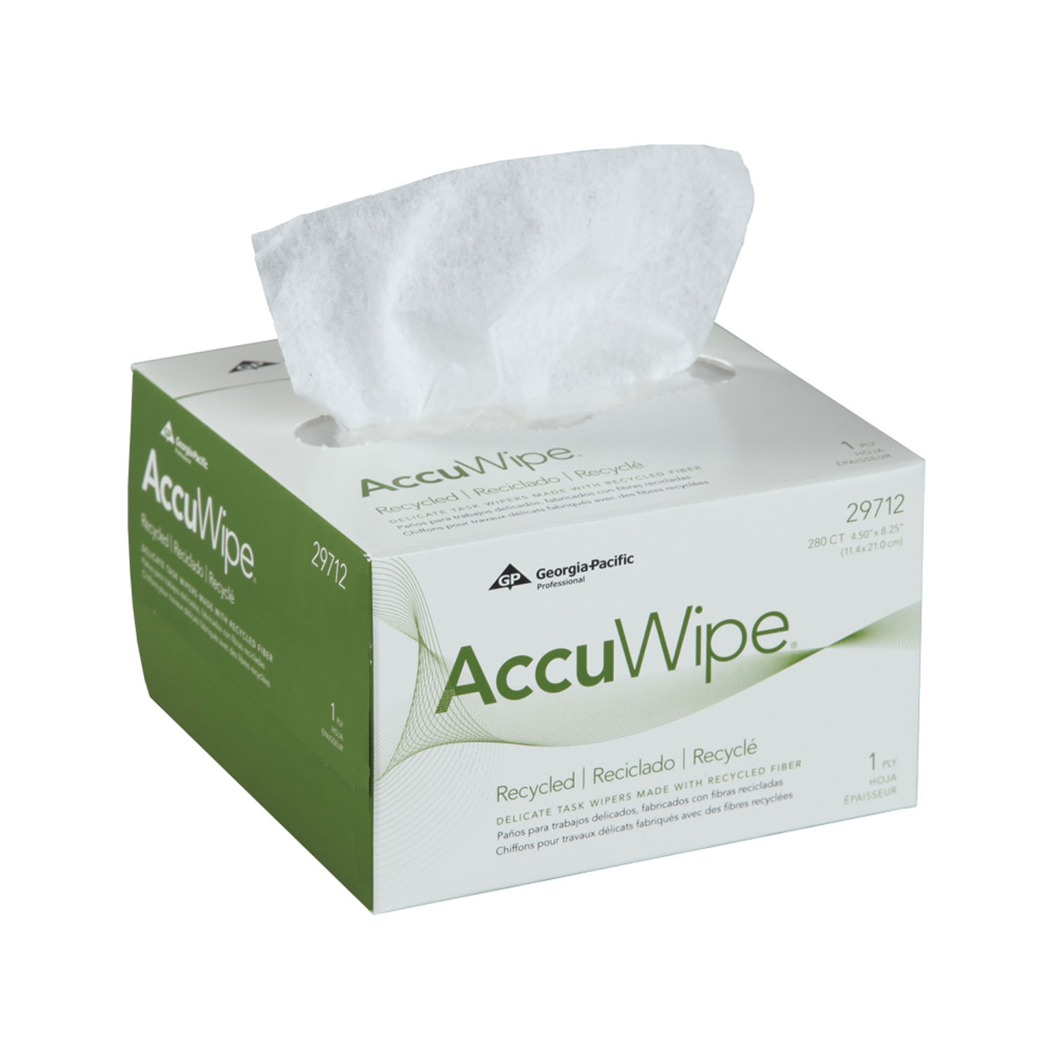 Georgia-Pacific Accuwipe Recycled Delicate Task Wipers