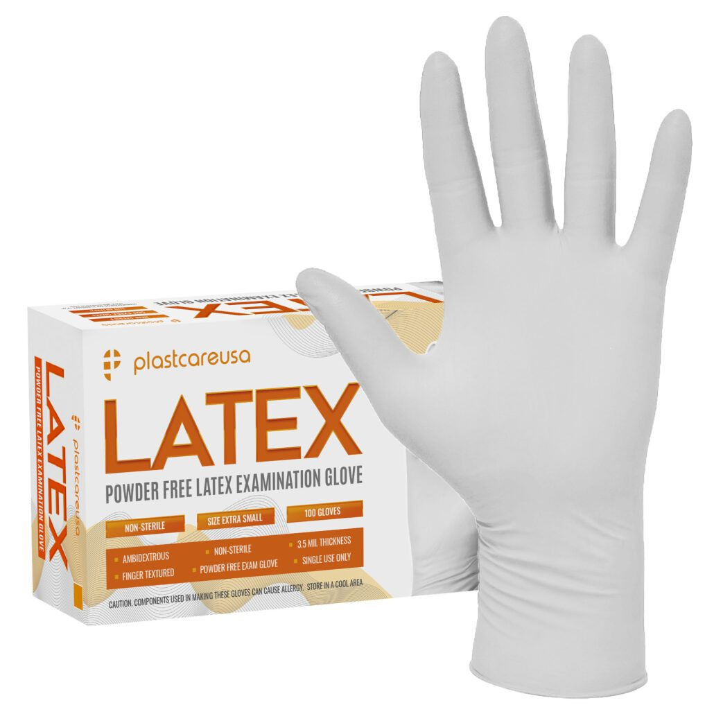 Latex Exam Gloves, Powder Free (White)