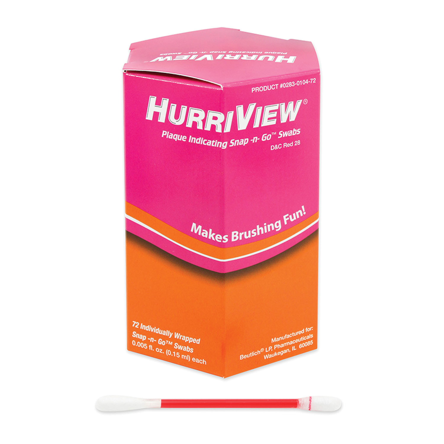 Beutlich Hurriview Plaque Indicating Snap -N- Go Swabs