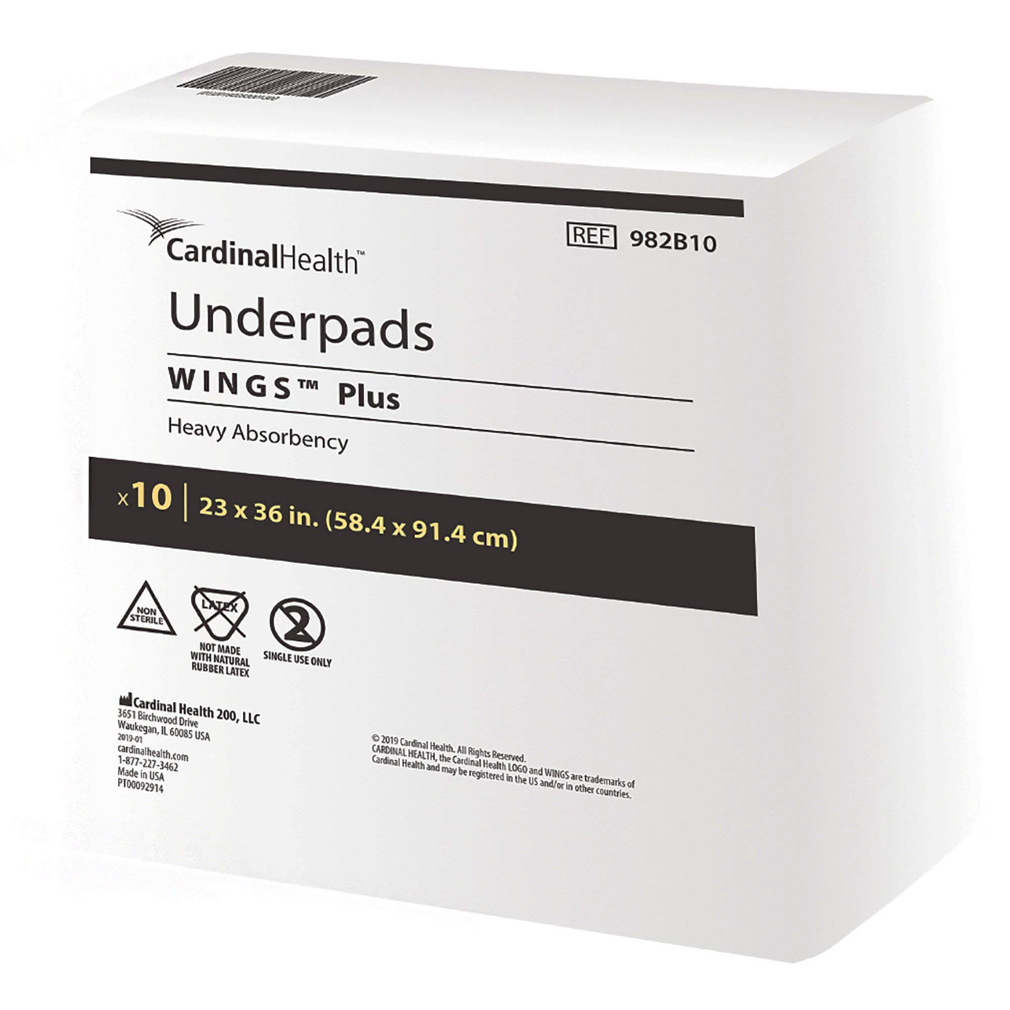 Cardinal Health Wings Fluff Underpads