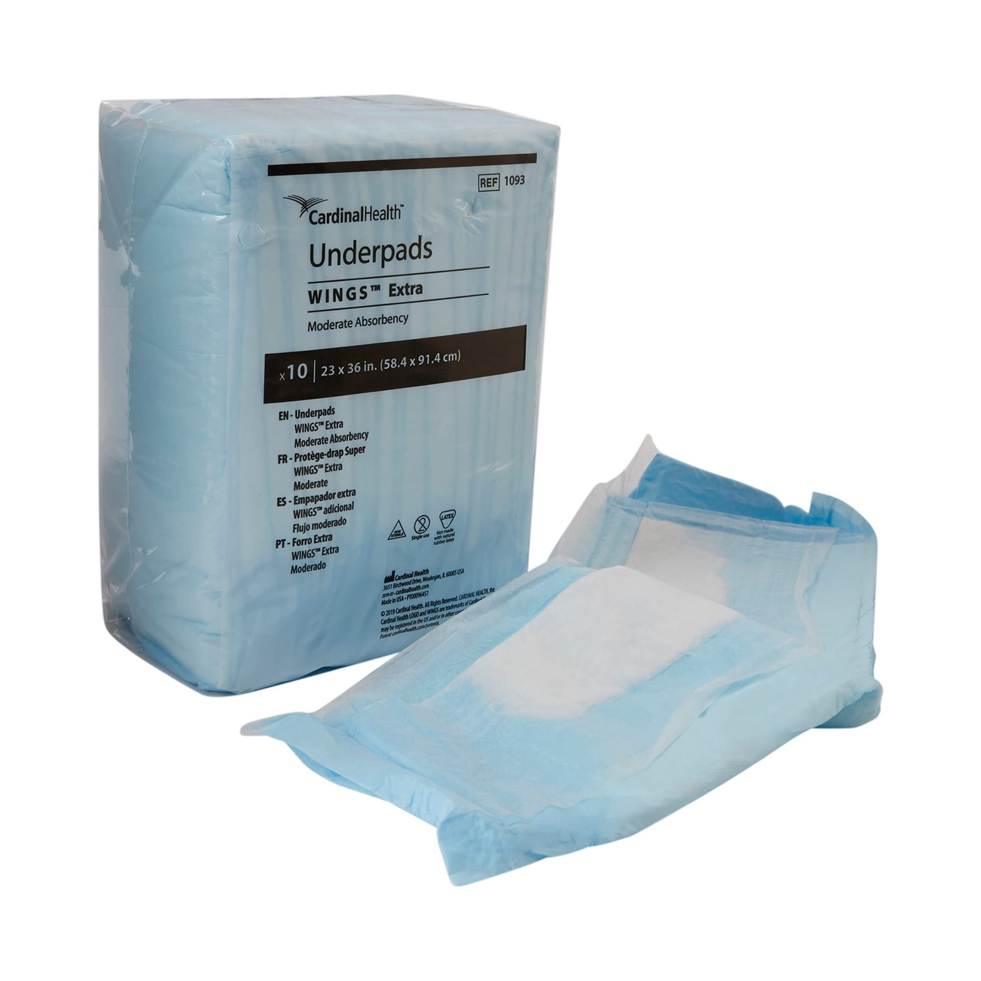 Cardinal Health Wings Fluff Underpads