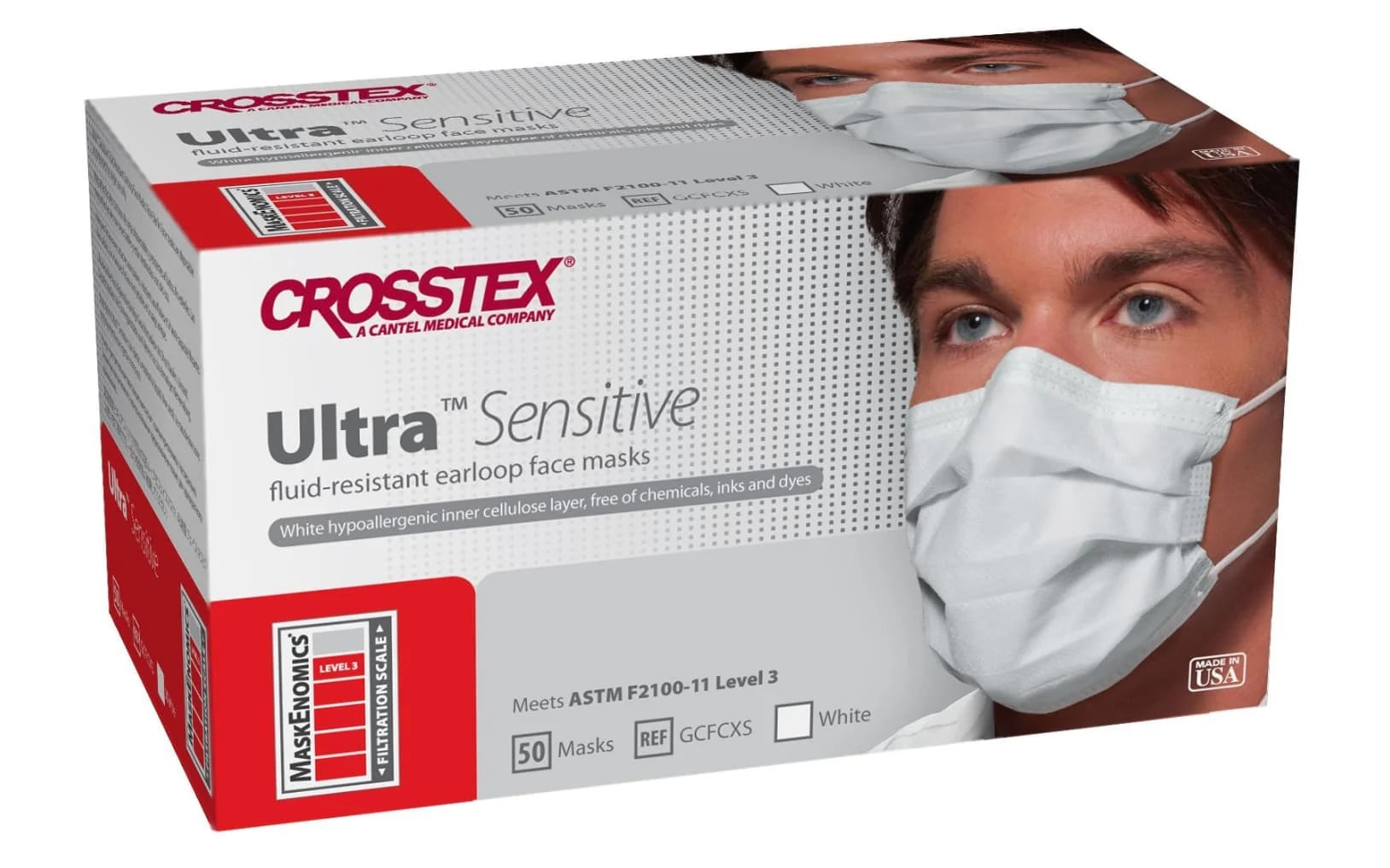 Crosstex Ultra Sensitive Earloop Mask