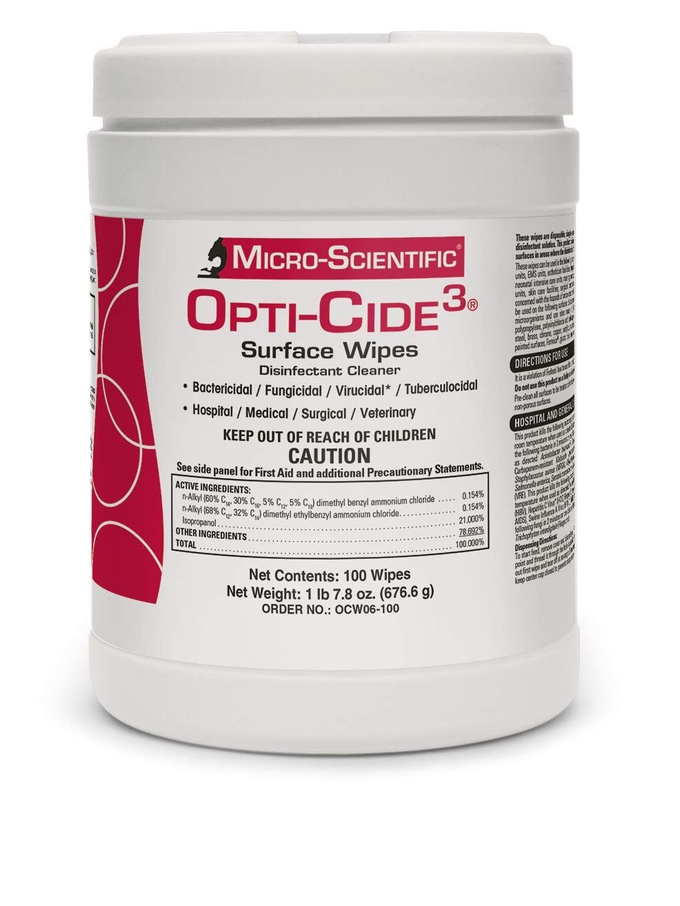 Micro-Scientific Opti-Cide3 Disinfectant Surface Wipes