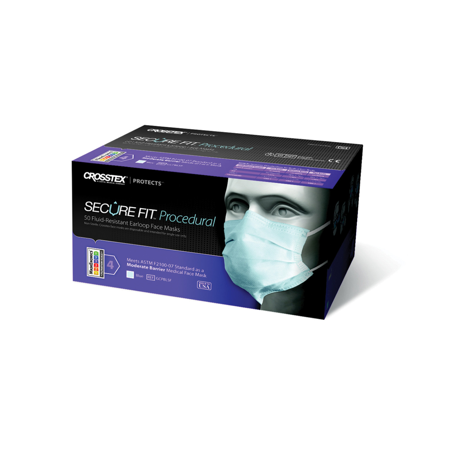 Crosstex Securefit Isofluid Face Mask - bttn