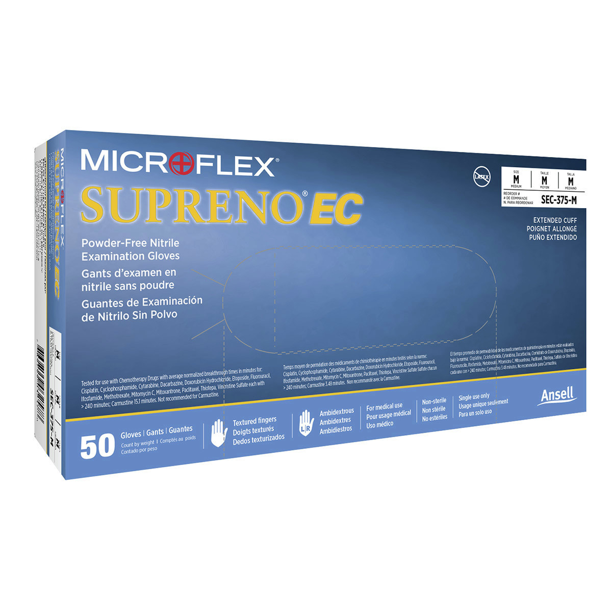 Ansell Microflex Supreno Ec Powder-Free 