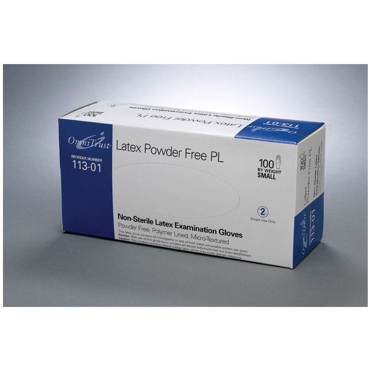 Omnitrust Latex Powder Free Pl Examination Glove