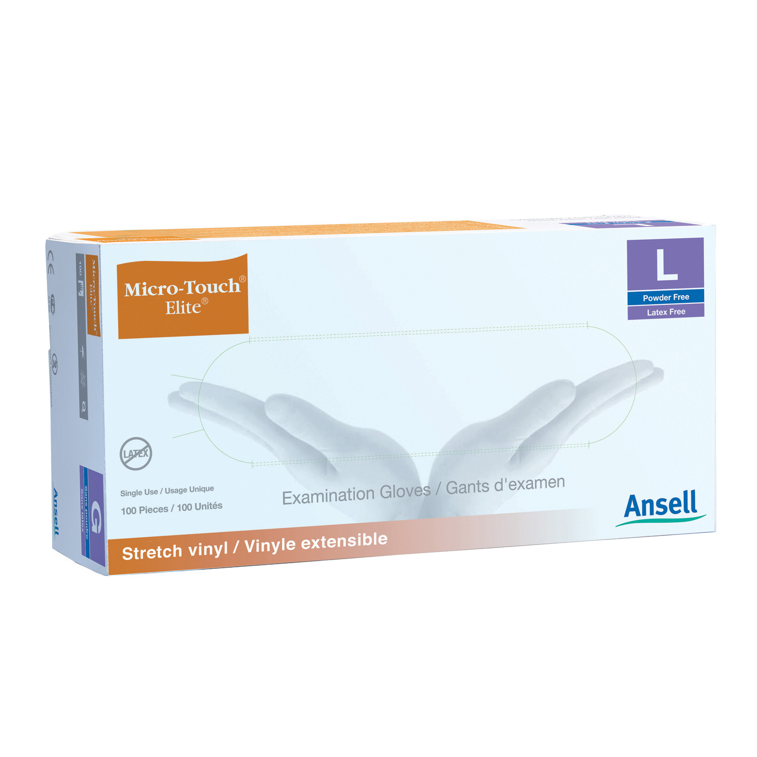 Ansell Micro-Touch Style 42 Elite Powder-Free Synthetic Medical Exam Gloves