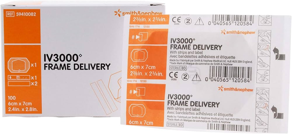 Smith & Nephew Opsite Iv3000 Frame Delivery Adhesive Film Dressings