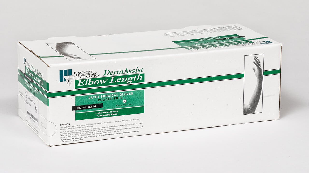 Innovative Dermassist Elbow Length Powder-Free Latex Surgical Gloves