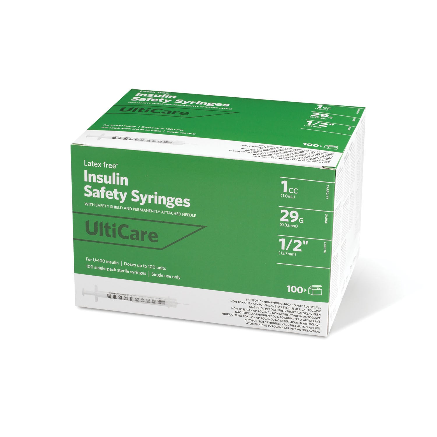 Ultimed Ulticare Insulin Fixed Needle Safety Syringes