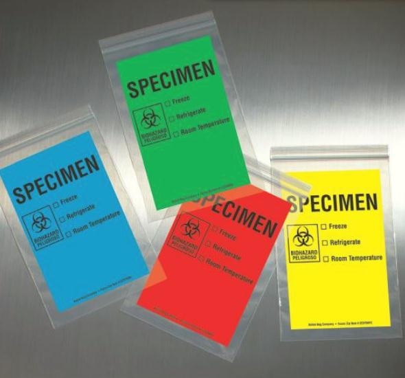 Action Health Color Specimen Bags