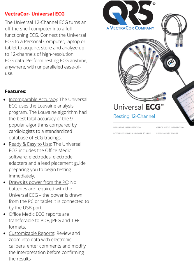 Vectracor Universal Ecg & Orbit Spirometer