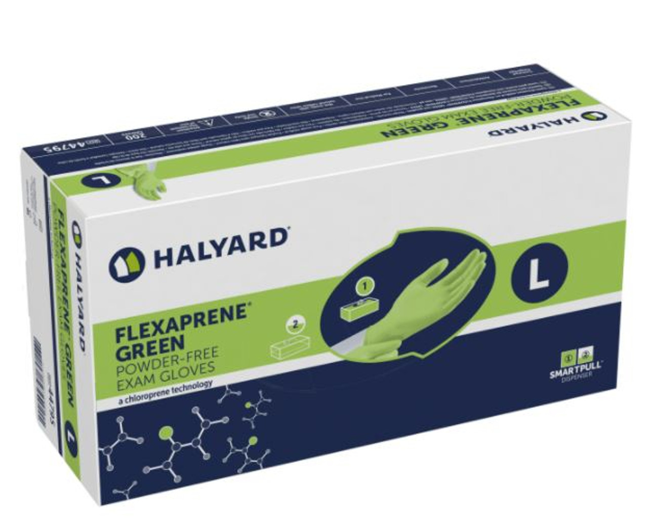 Halyard Flexaprene Green Powder-Free Exam Gloves