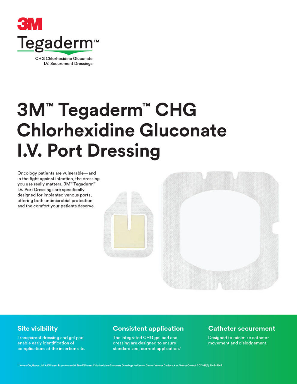 Solventum Tegaderm Chg Chlorhexidine Gluconate Iv Port Dressing