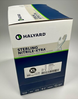 Halyard Sterling Nitrile-Xtra Sterile Exam Gloves