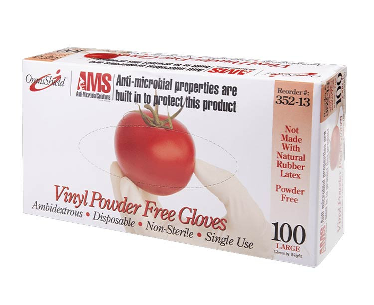 Omni International Omnishield Multi-Purpose Anti-Microbial Vinyl Gloves