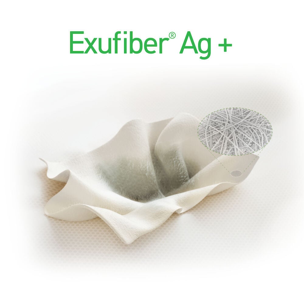 Molnlycke Exufiber Ag+ Gelling Fiber Dressings